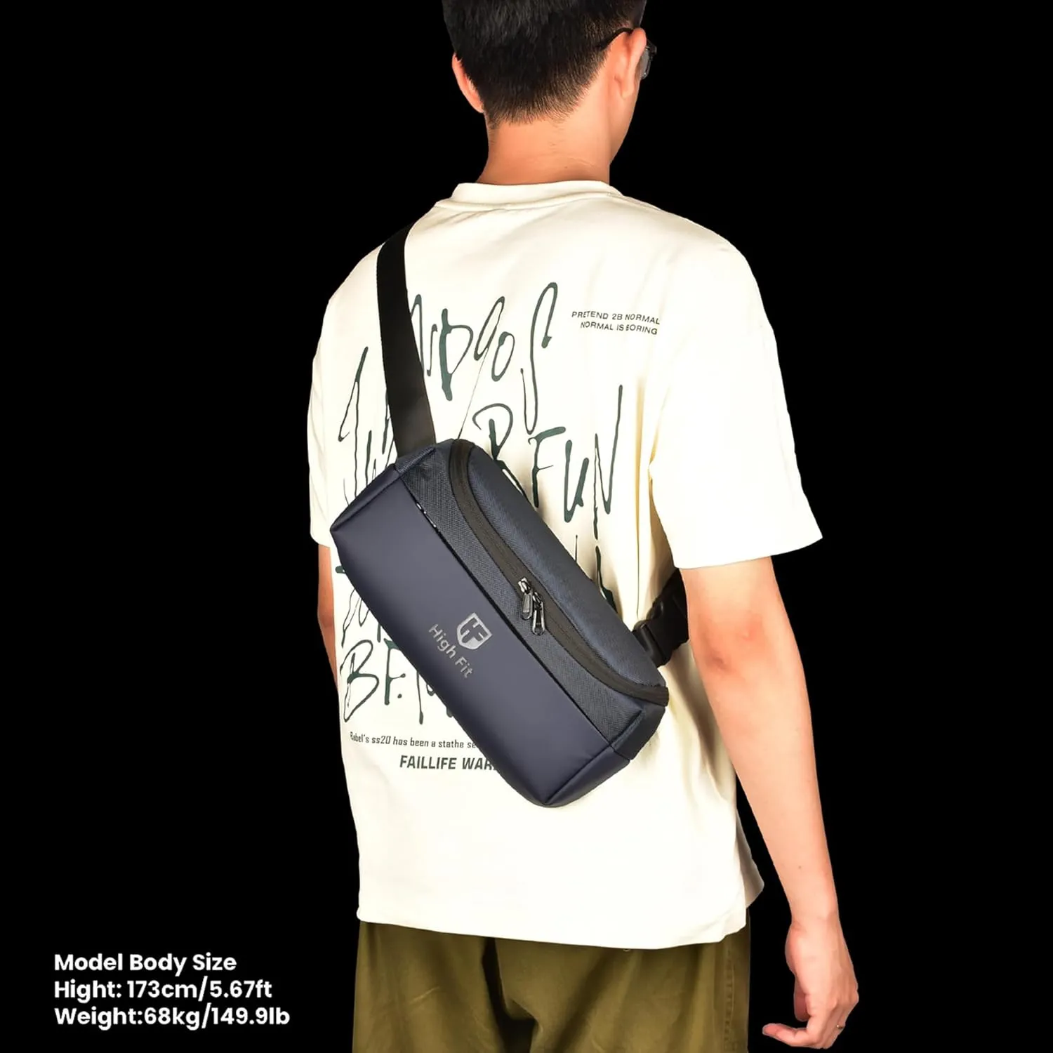 Compact EDC Sling Bag, Minimalist Crossbody Bag Men,Small Cross Body Bag for Men and Women,Water-resistant Lightweight Chest Shoulder backpack/Bag for Travel, Work, Sport