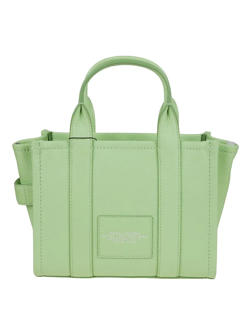 Compact Leather Tote With Removable Shoulder Strap
