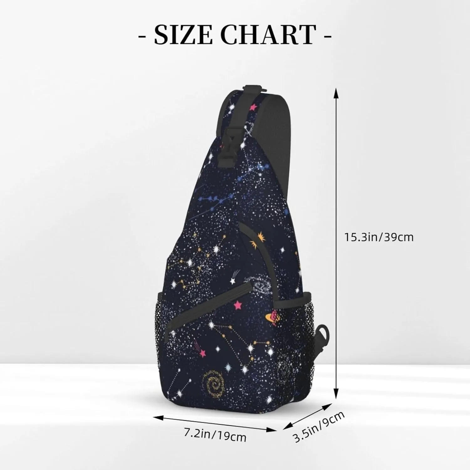 Constellation Star Clusters Galaxies Unisex Casual Diagonal Chest Bag,Multipurpose Crossbody Shoulder Bag Travel Hiking Daypack