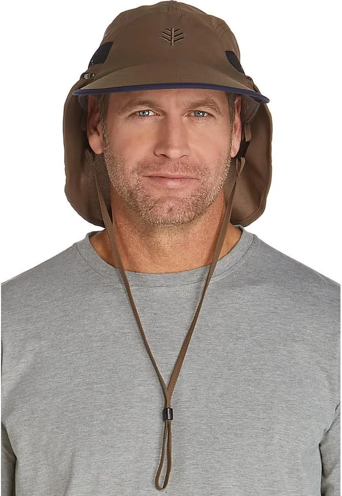 Coolibar UPF 50  Men's Caleb Convertible Fishing Cap - Sun Protective