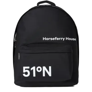 Coordinates Print Nylon Black Backpack