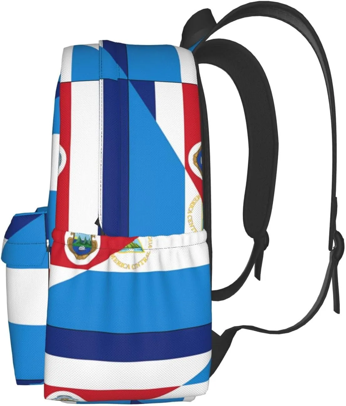 Costa Rica Nicaragua Flag Casual Backpack Large Capacity Travel Backpacks Laptop Daypack Commuter Rucksack Adjustable Strap Sports Bags for Hiking Biking
