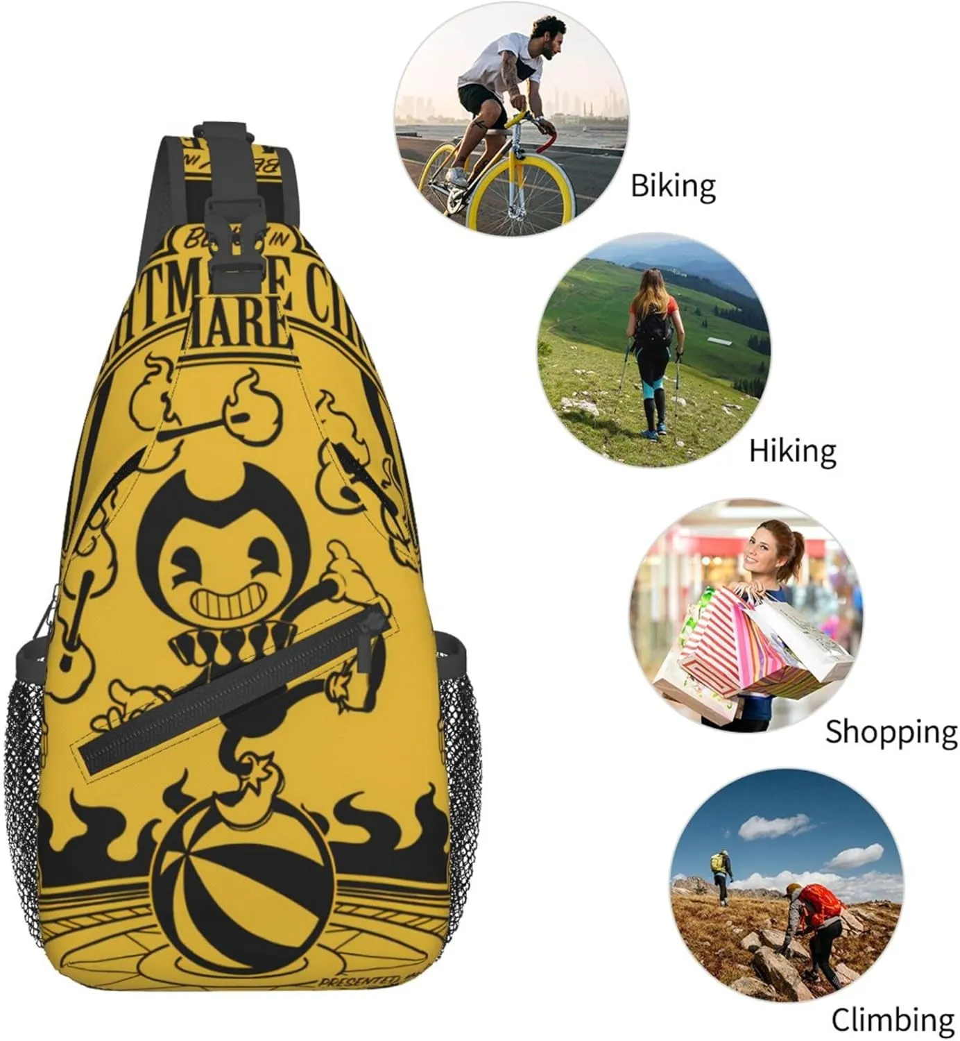 Cross Chest Bag Diagonally Sling Backpack Crossbody Ben&dy Multipurpose Shoulder Bag Travel Hiking Daypack Running Sports