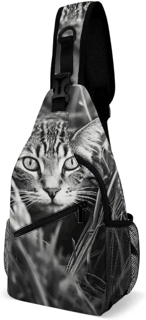 Crossbody Bag for Women Men Chest Bag White And Light Peach Sling Bag Crossbody Shoulder Bag Sling Backpack