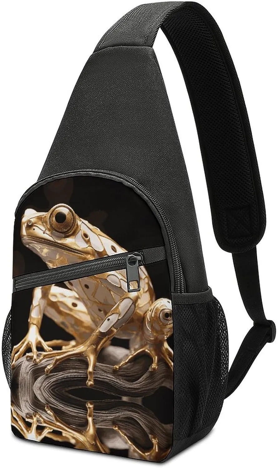 Crossbody Bags for Women Sling Backpack Heavy Industry Frog Chest Bag Daypack Fanny Pack Cross Body Bag
