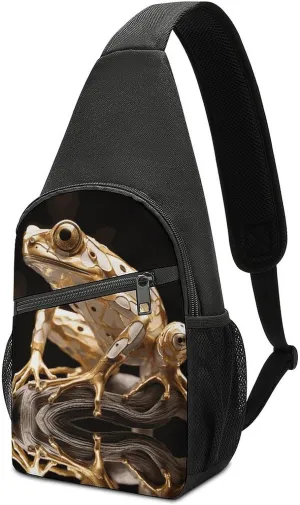Crossbody Bags for Women Sling Backpack Heavy Industry Frog Chest Bag Daypack Fanny Pack Cross Body Bag