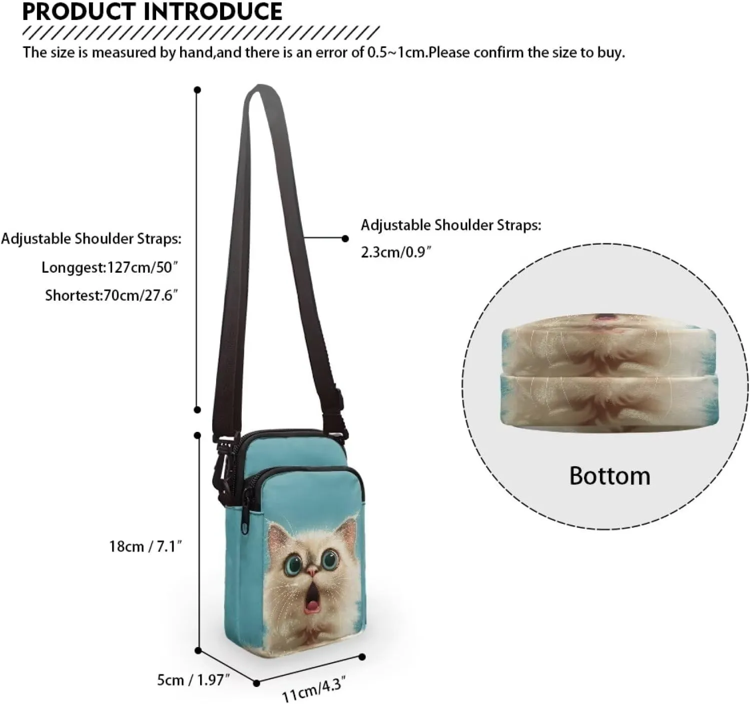 Crossbody Messenger Bag for Women Sling Bag for Men Chest Bag Shoulder Bag Portable Handbag for Travel