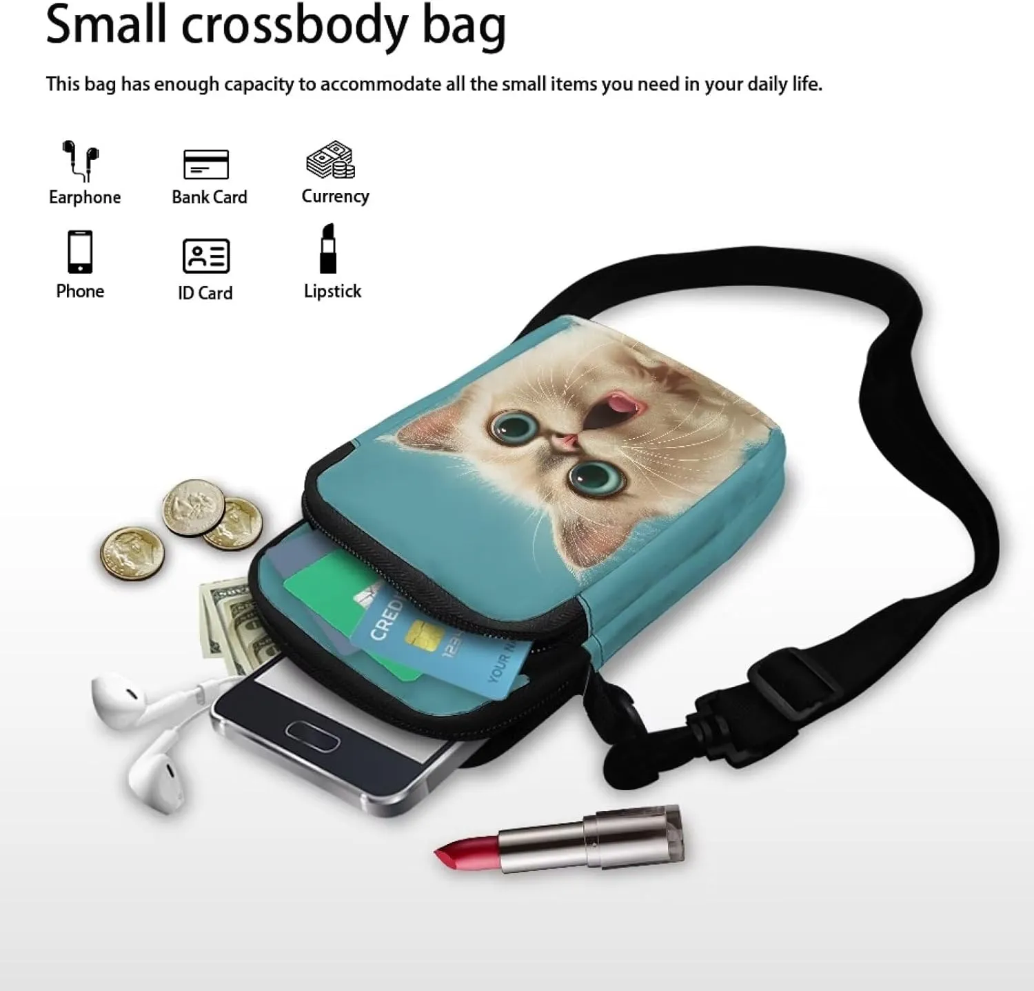 Crossbody Messenger Bag for Women Sling Bag for Men Chest Bag Shoulder Bag Portable Handbag for Travel