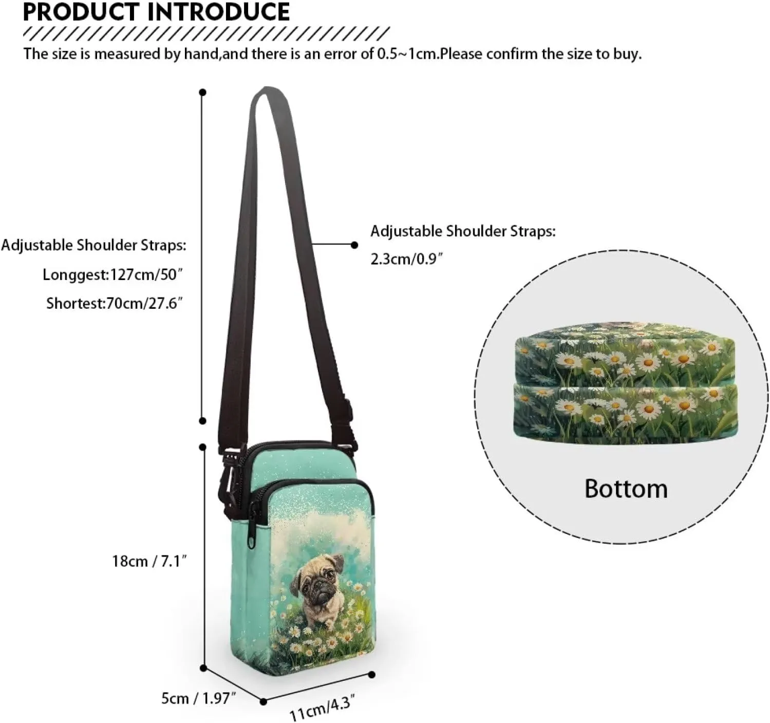 Crossbody Messenger Bag for Women Sling Bag for Men Chest Bag Shoulder Bag Portable Handbag for Travel