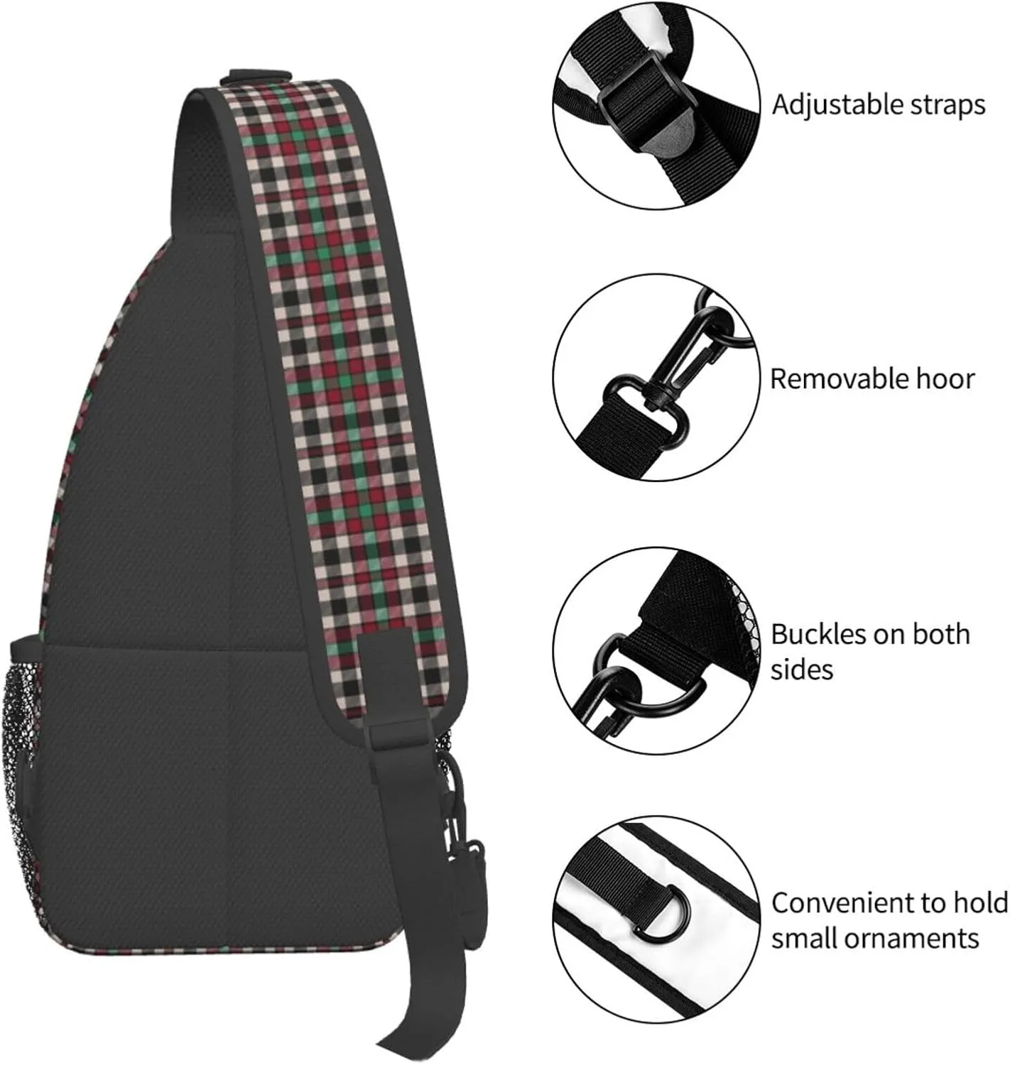 Crossbody Sling Backpack Clan Borthwick Dress Tartan Shoulder Chest Bag Daypack for Traveling Sport