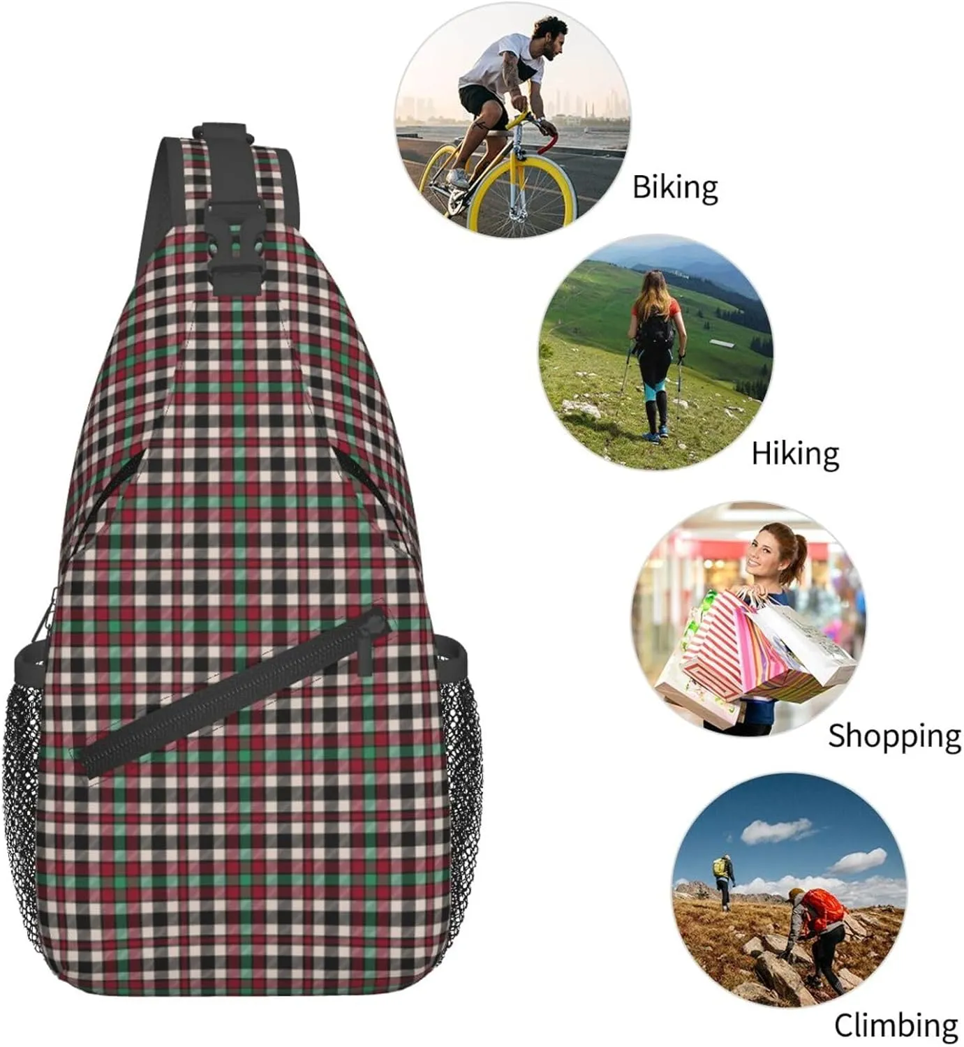 Crossbody Sling Backpack Clan Borthwick Dress Tartan Shoulder Chest Bag Daypack for Traveling Sport