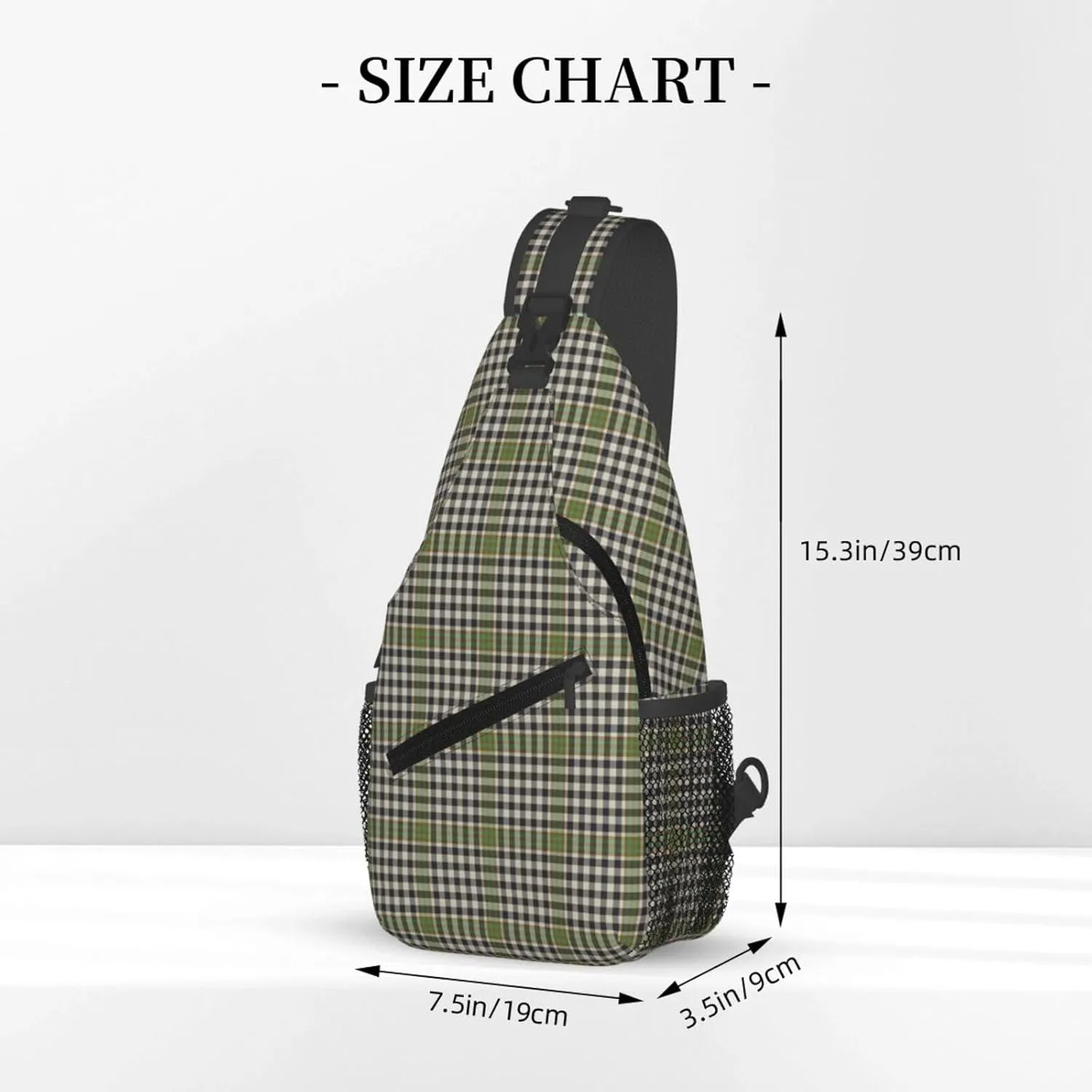 Crossbody Sling Backpack Clan Burns Check Tartan Shoulder Chest Bag Daypack for Traveling Sport