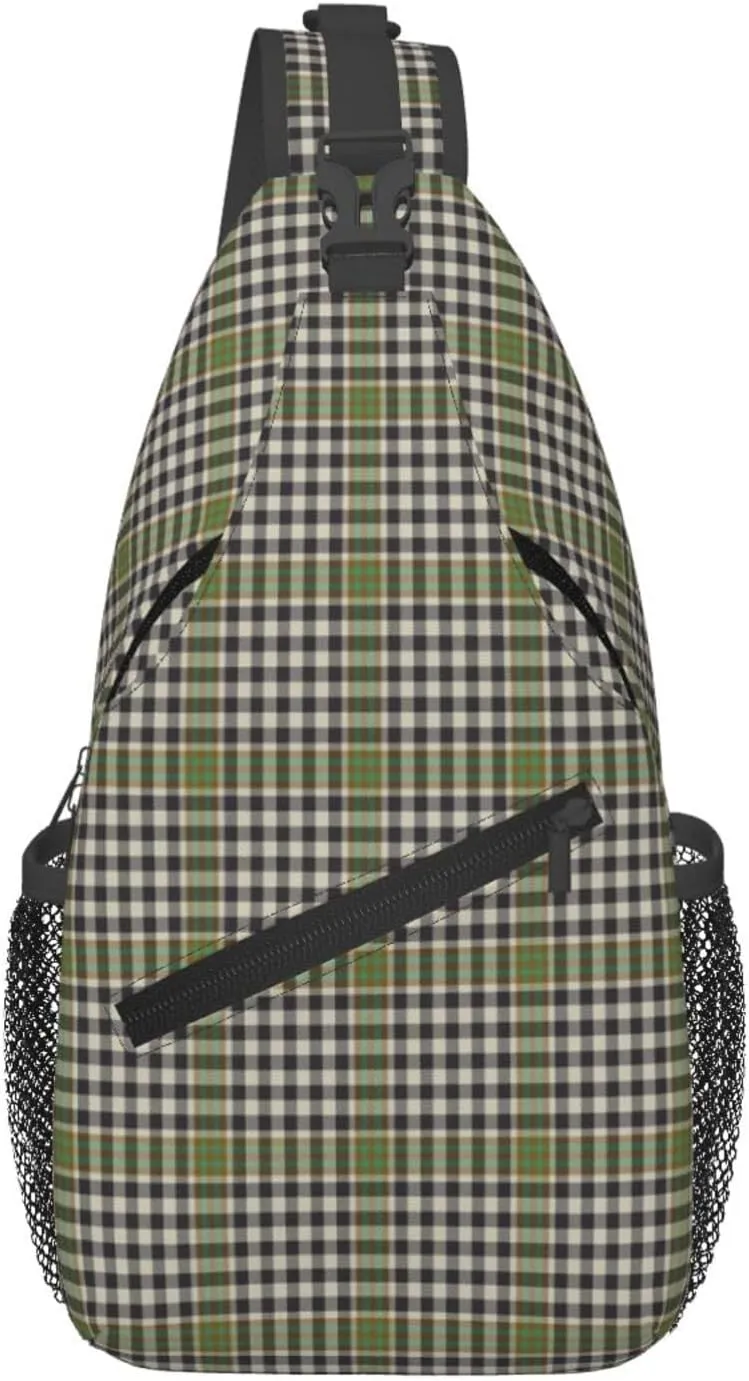 Crossbody Sling Backpack Clan Burns Check Tartan Shoulder Chest Bag Daypack for Traveling Sport
