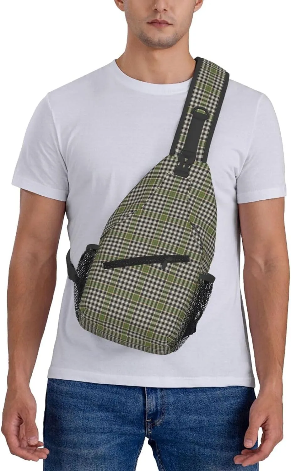 Crossbody Sling Backpack Clan Burns Check Tartan Shoulder Chest Bag Daypack for Traveling Sport