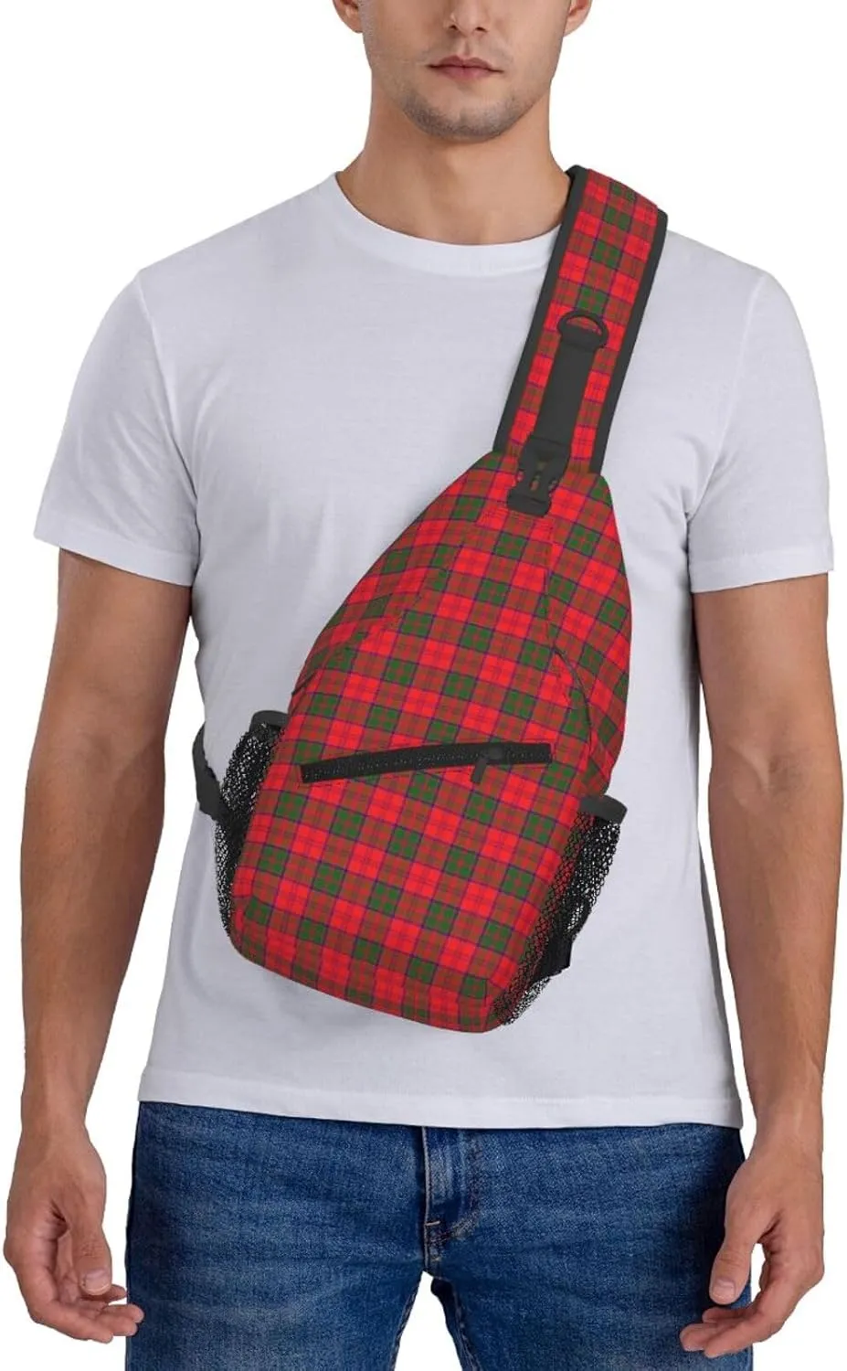 Crossbody Sling Backpack Clan Drummond Modern Tartan Shoulder Chest Bag Daypack for Traveling Sport