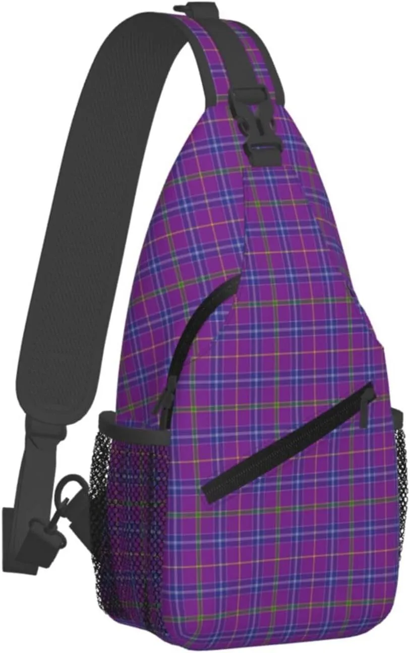 Crossbody Sling Backpack Clan Jackson Tartan Shoulder Chest Bag Daypack for Traveling Sport