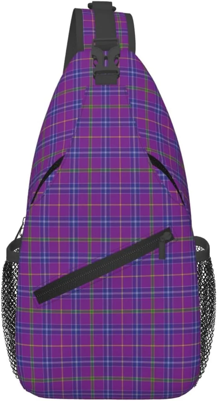 Crossbody Sling Backpack Clan Jackson Tartan Shoulder Chest Bag Daypack for Traveling Sport