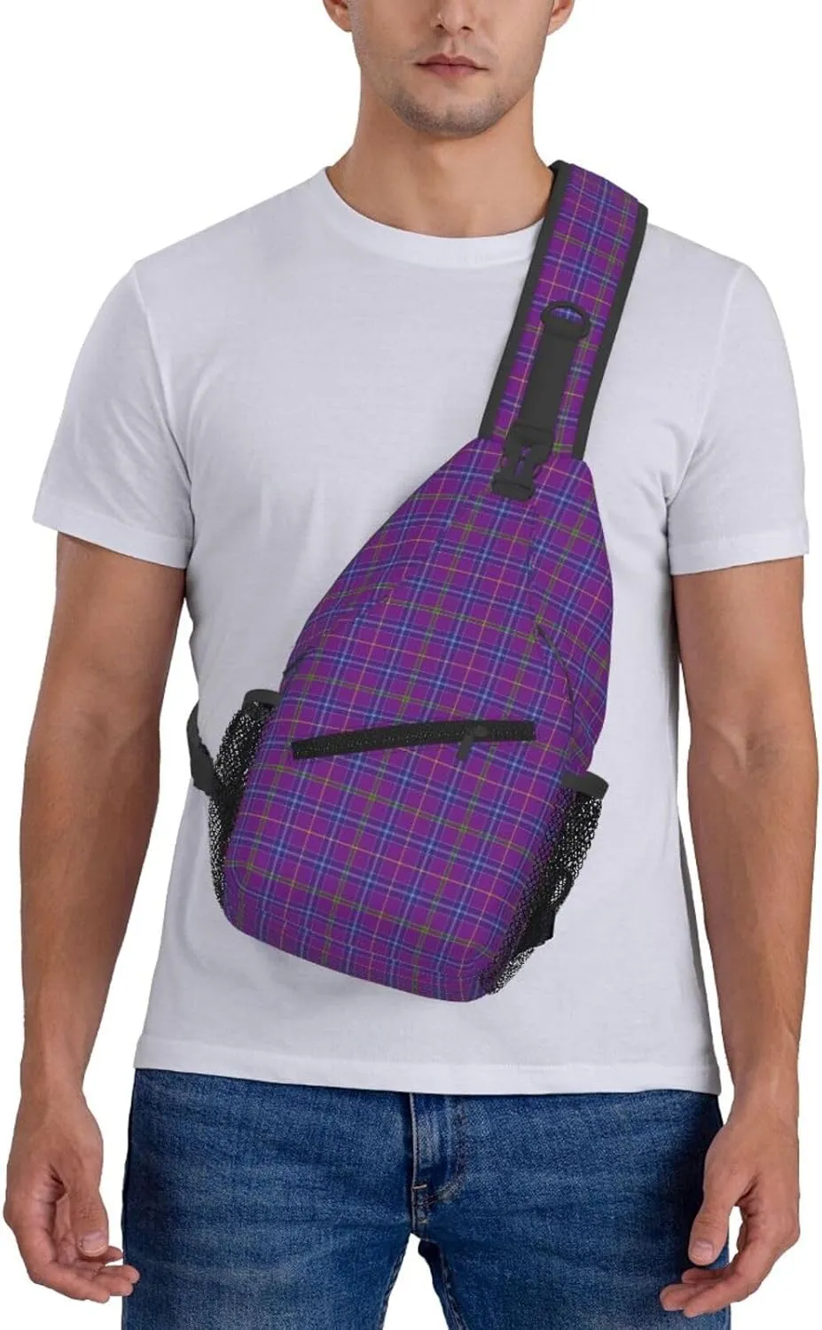 Crossbody Sling Backpack Clan Jackson Tartan Shoulder Chest Bag Daypack for Traveling Sport