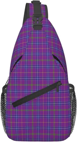 Crossbody Sling Backpack Clan Jackson Tartan Shoulder Chest Bag Daypack for Traveling Sport