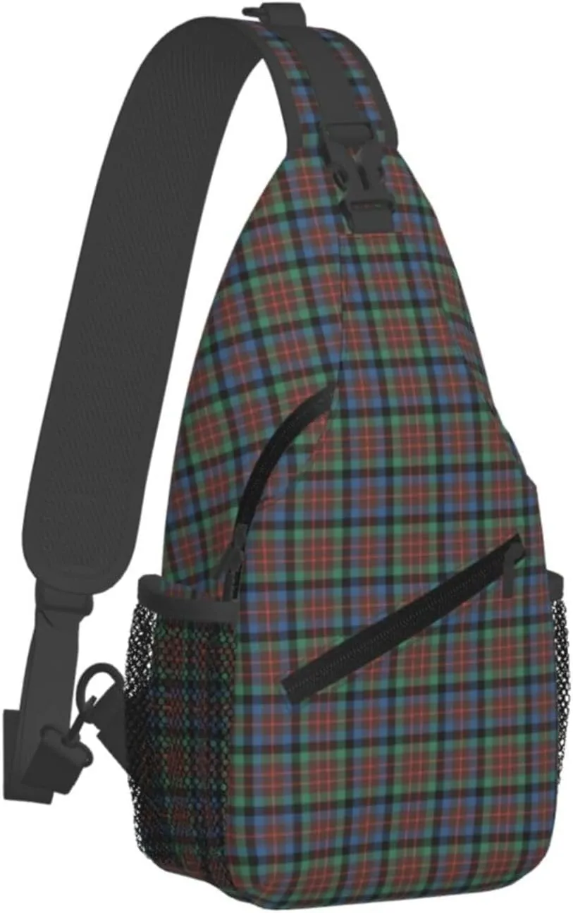 Crossbody Sling Backpack Clan MacDuff Hunting Ancient Tartan Shoulder Chest Bag Daypack for Traveling Sport