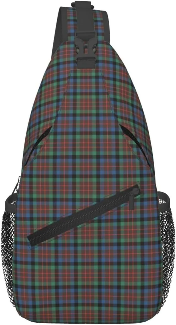 Crossbody Sling Backpack Clan MacDuff Hunting Ancient Tartan Shoulder Chest Bag Daypack for Traveling Sport