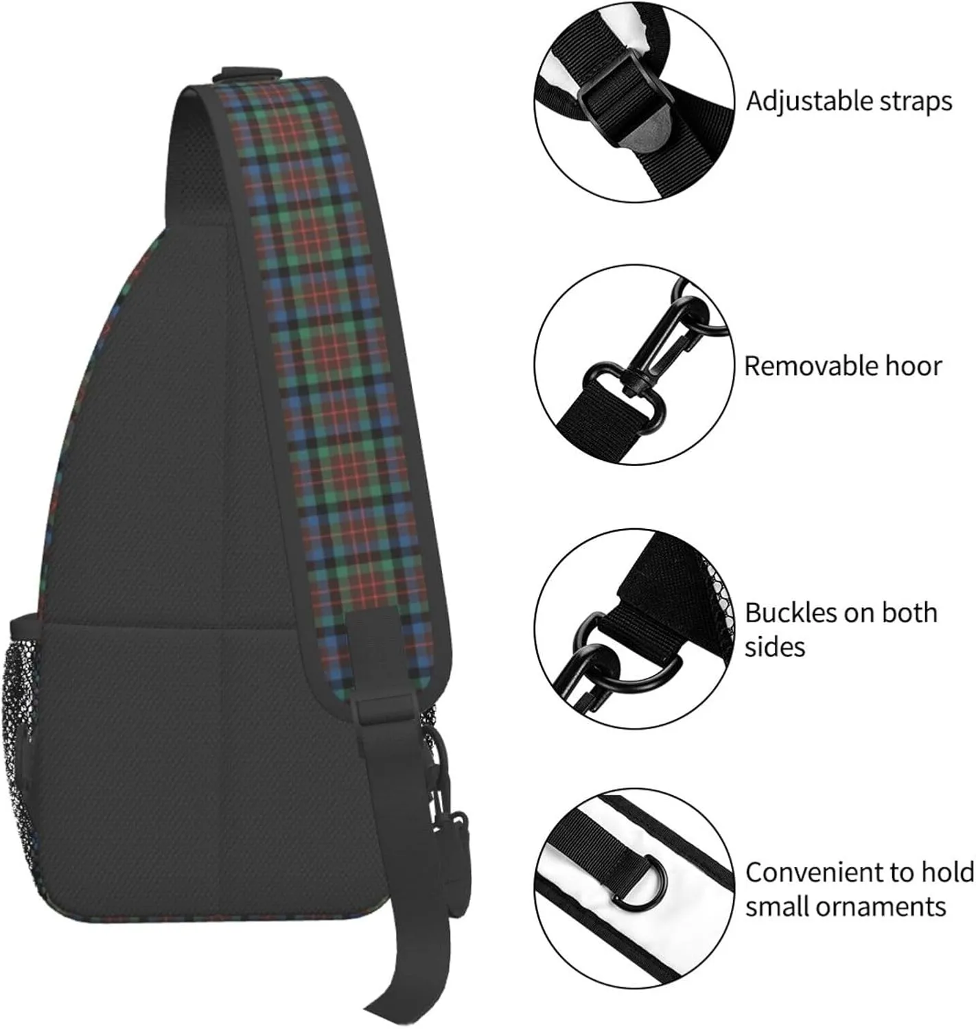 Crossbody Sling Backpack Clan MacDuff Hunting Ancient Tartan Shoulder Chest Bag Daypack for Traveling Sport