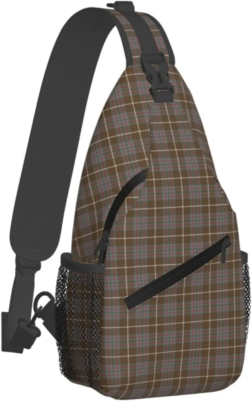 Crossbody Sling Backpack Clan MacIntyre Hunting Weathered Tartan Shoulder Chest Bag Daypack for Traveling Sport