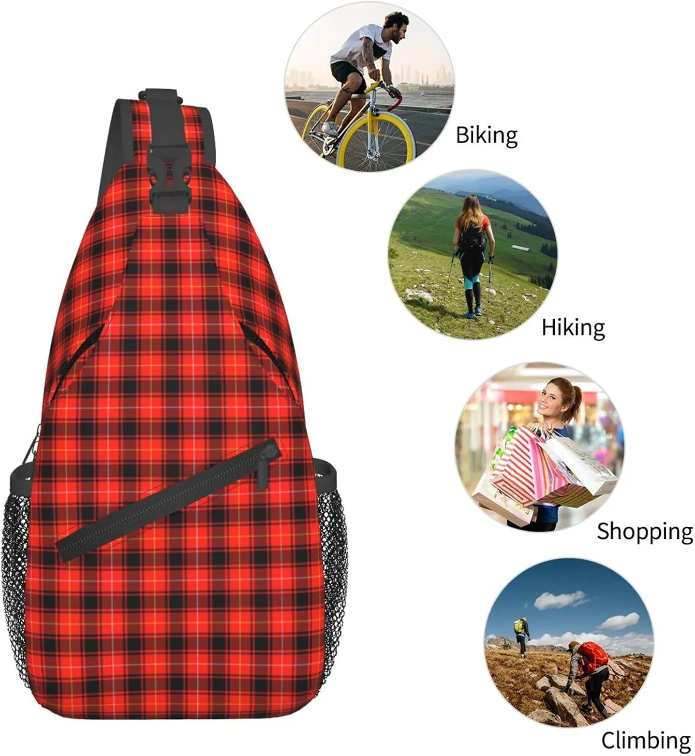 Crossbody Sling Backpack Clan MacIntyre Modern Tartan Shoulder Chest Bag Daypack for Traveling Sport