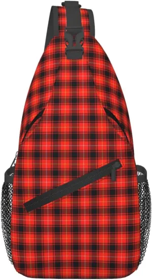 Crossbody Sling Backpack Clan MacIntyre Modern Tartan Shoulder Chest Bag Daypack for Traveling Sport