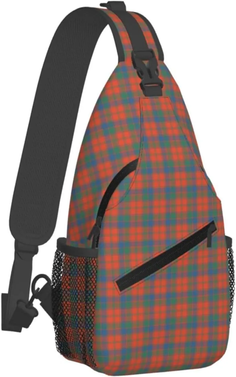Crossbody Sling Backpack Clan Robertson Ancient Tartan Shoulder Chest Bag Daypack for Traveling Sport