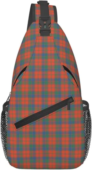 Crossbody Sling Backpack Clan Robertson Ancient Tartan Shoulder Chest Bag Daypack for Traveling Sport
