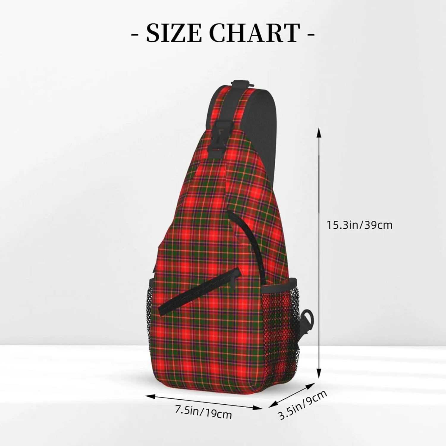 Crossbody Sling Backpack Clan Somerville Tartan Shoulder Chest Bag Daypack for Traveling Sport