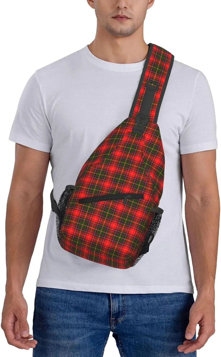Crossbody Sling Backpack Clan Somerville Tartan Shoulder Chest Bag Daypack for Traveling Sport