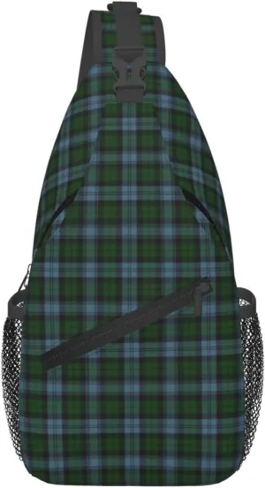 Crossbody Sling Backpack Clan Sutherland District Tartan Shoulder Chest Bag Daypack for Traveling Sport