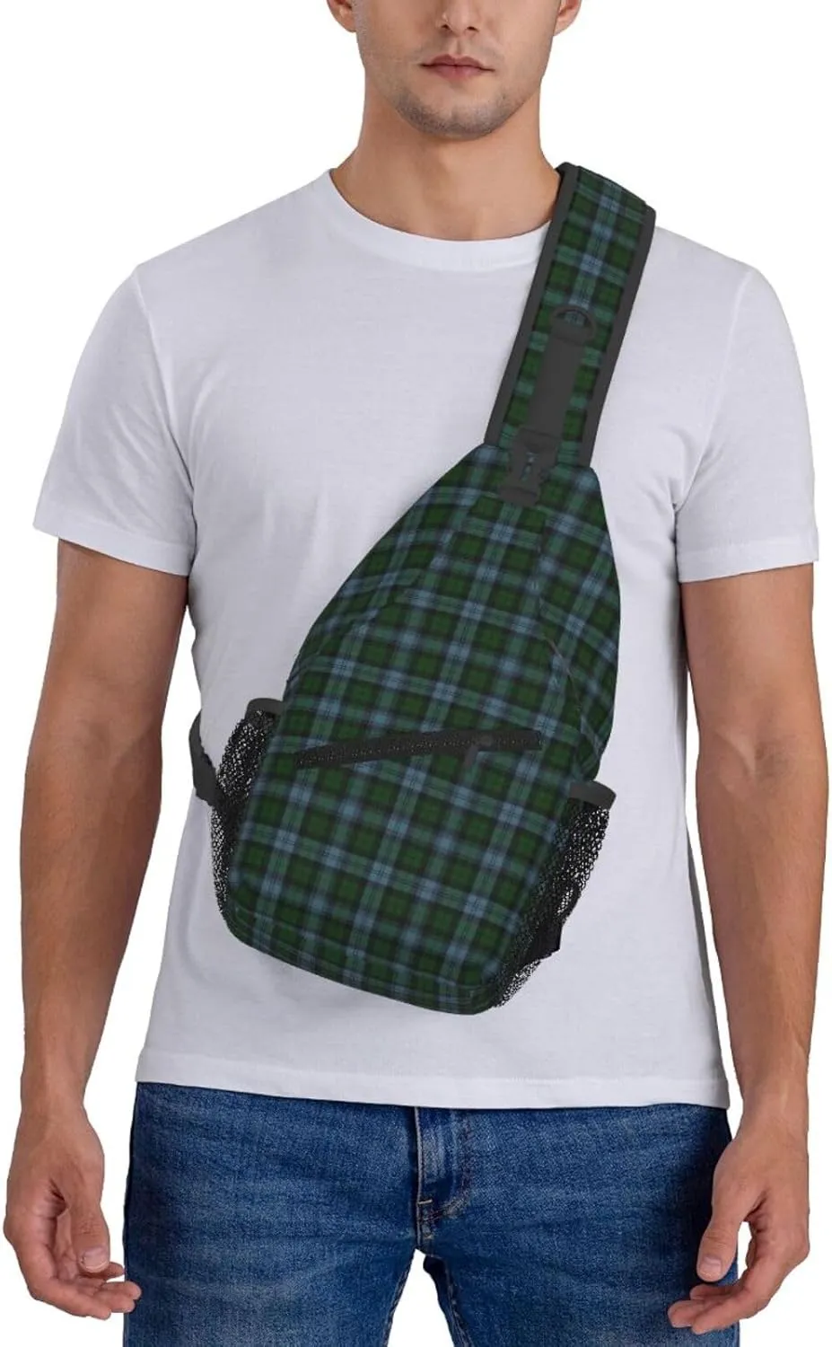 Crossbody Sling Backpack Clan Sutherland District Tartan Shoulder Chest Bag Daypack for Traveling Sport