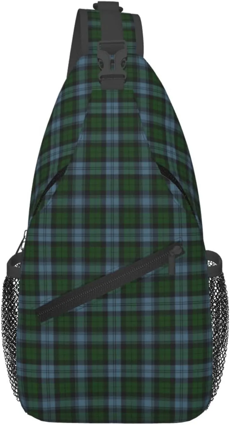 Crossbody Sling Backpack Clan Sutherland District Tartan Shoulder Chest Bag Daypack for Traveling Sport
