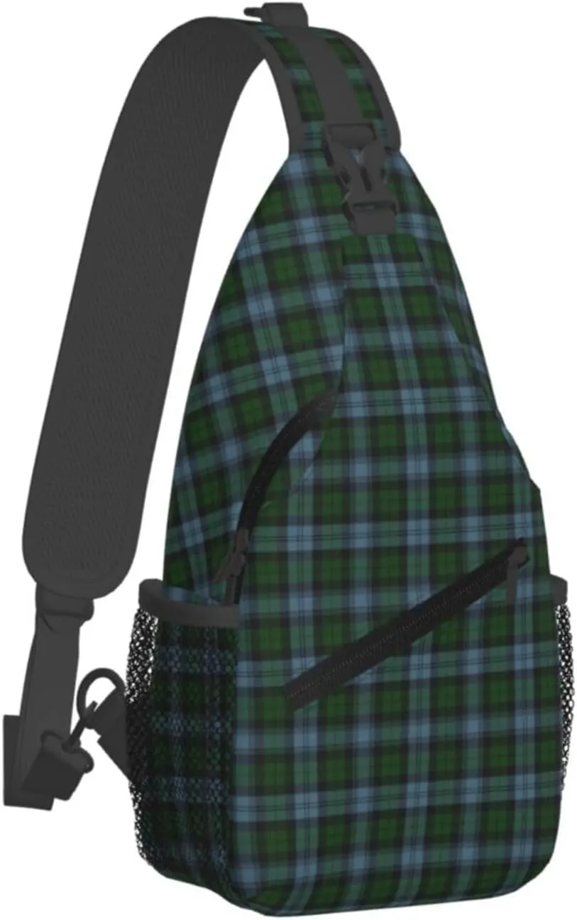 Crossbody Sling Backpack Clan Sutherland District Tartan Shoulder Chest Bag Daypack for Traveling Sport