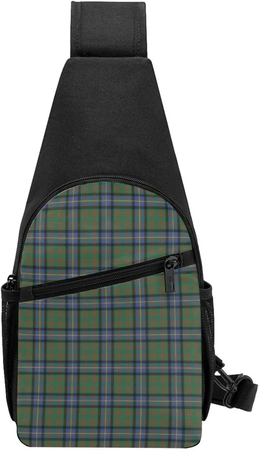Crossbody Sling Backpack Cochrane Ancient Tartan Shoulder Chest Bag Daypack for Traveling Sport