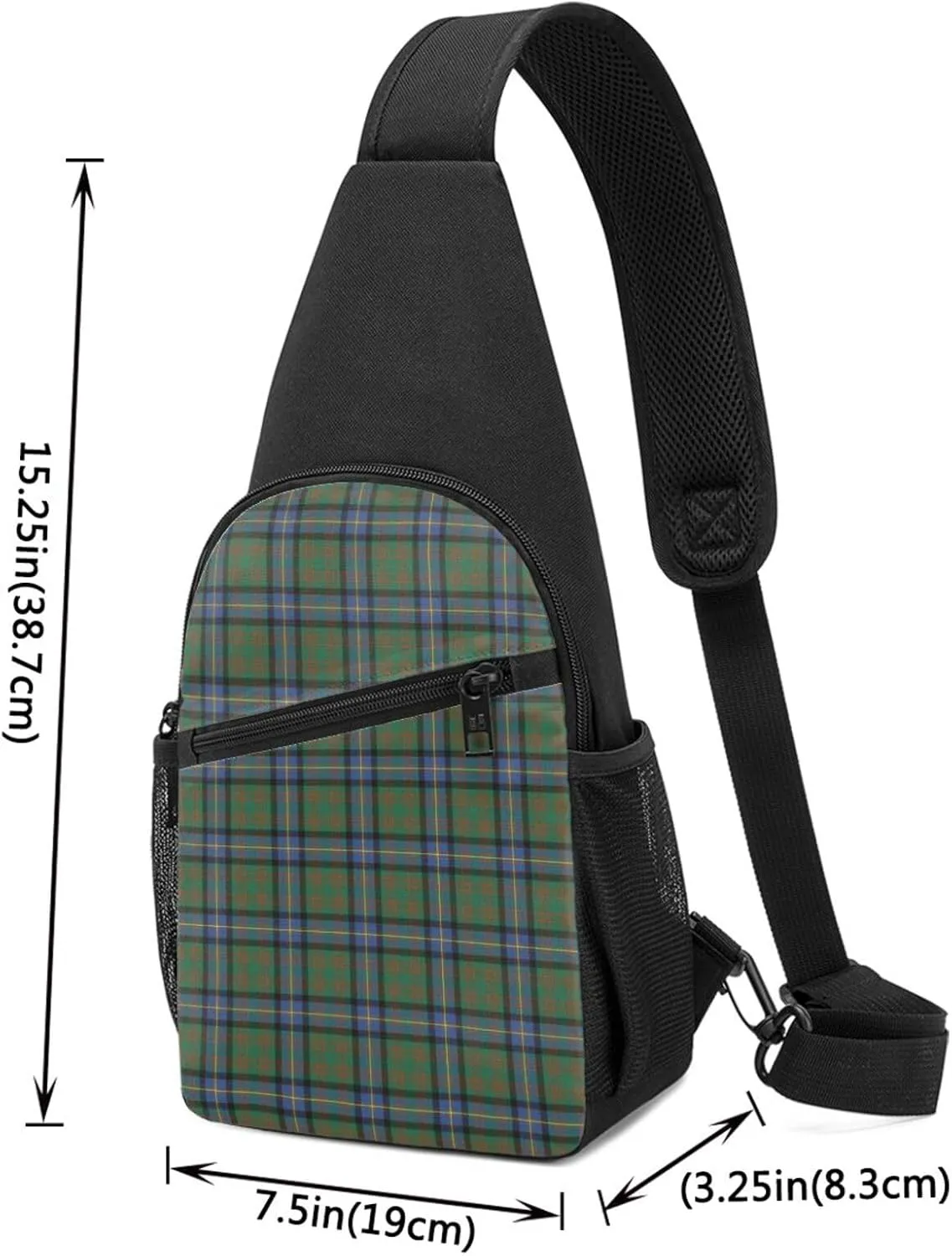 Crossbody Sling Backpack Cochrane Ancient Tartan Shoulder Chest Bag Daypack for Traveling Sport