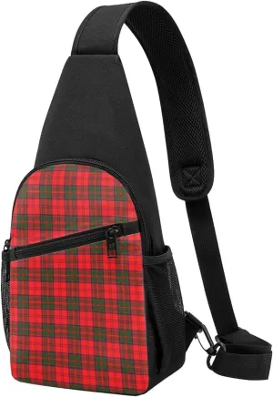 Crossbody Sling Backpack Grant Modern Tartan Shoulder Chest Bag Daypack for Traveling Sport