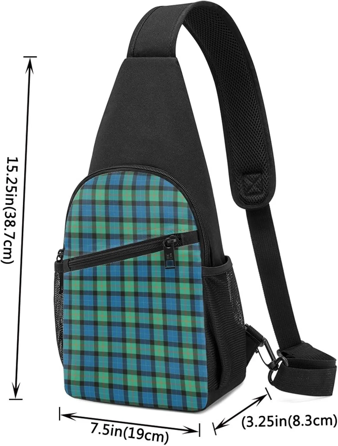 Crossbody Sling Backpack Gunn Ancient Tartan Shoulder Chest Bag Daypack for Traveling Sport