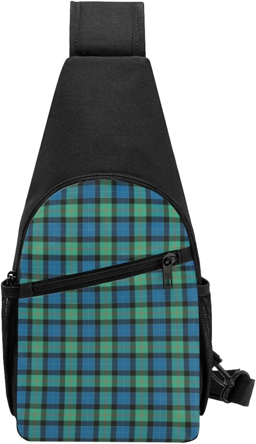 Crossbody Sling Backpack Gunn Ancient Tartan Shoulder Chest Bag Daypack for Traveling Sport