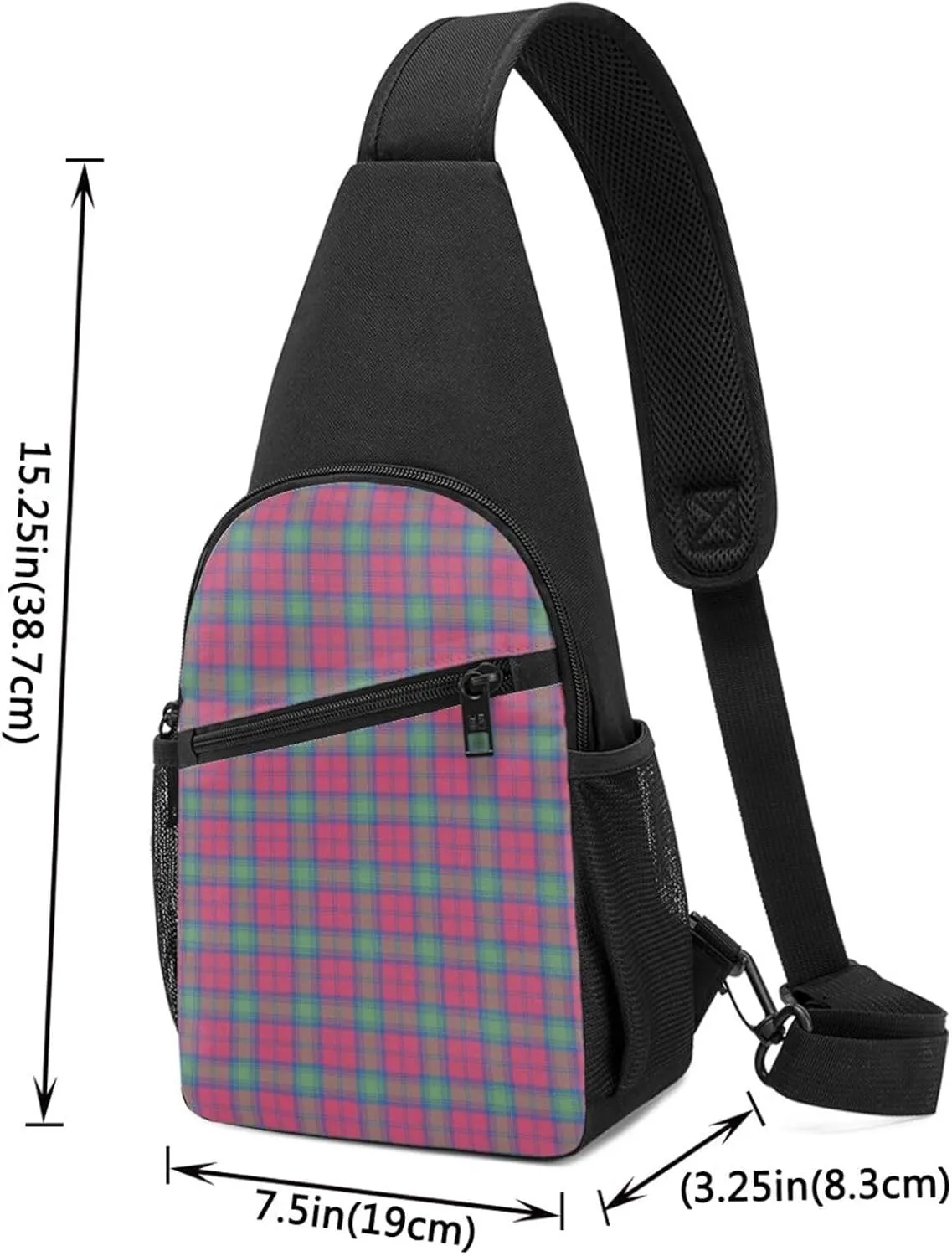 Crossbody Sling Backpack Lindsay Ancient Tartan Shoulder Chest Bag Daypack for Traveling Sport