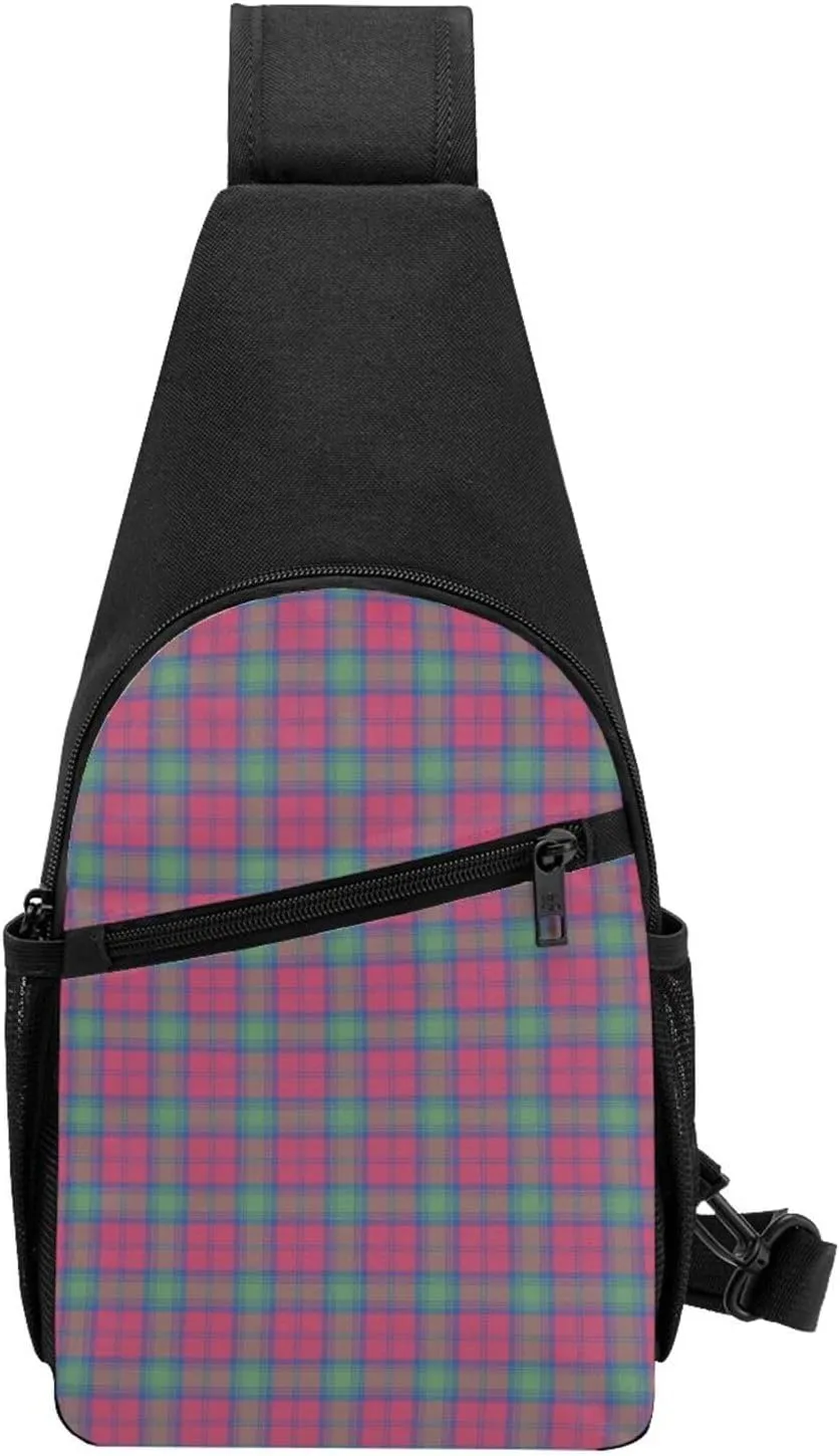 Crossbody Sling Backpack Lindsay Ancient Tartan Shoulder Chest Bag Daypack for Traveling Sport