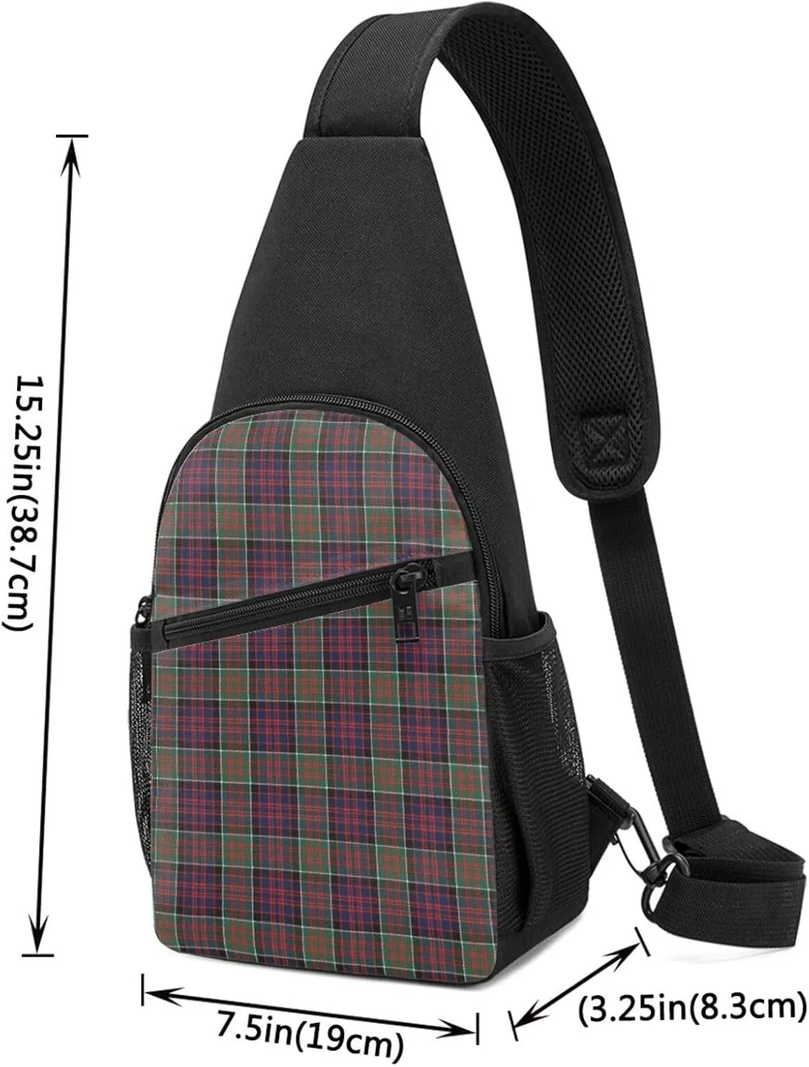 Crossbody Sling Backpack Macdonald Tartan Shoulder Chest Bag Daypack for Traveling Sport