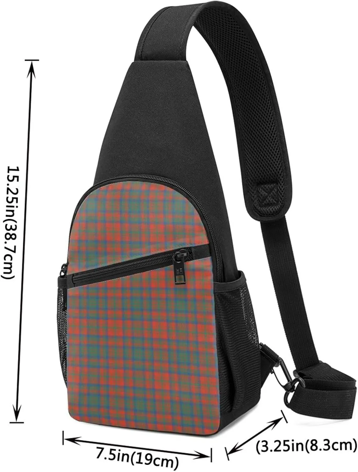 Crossbody Sling Backpack Matheson Ancient Tartan Shoulder Chest Bag Daypack for Traveling Sport