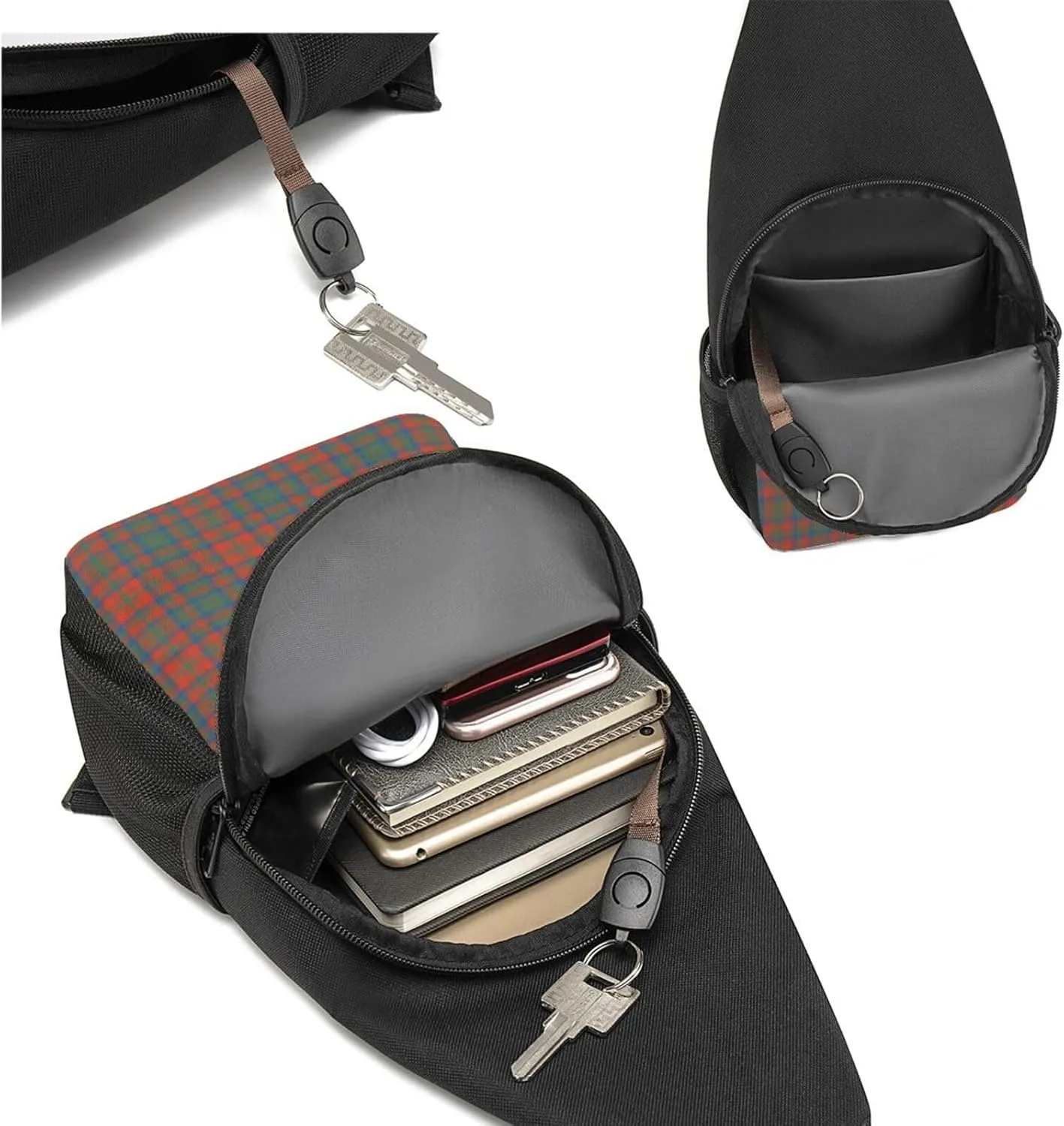 Crossbody Sling Backpack Matheson Ancient Tartan Shoulder Chest Bag Daypack for Traveling Sport