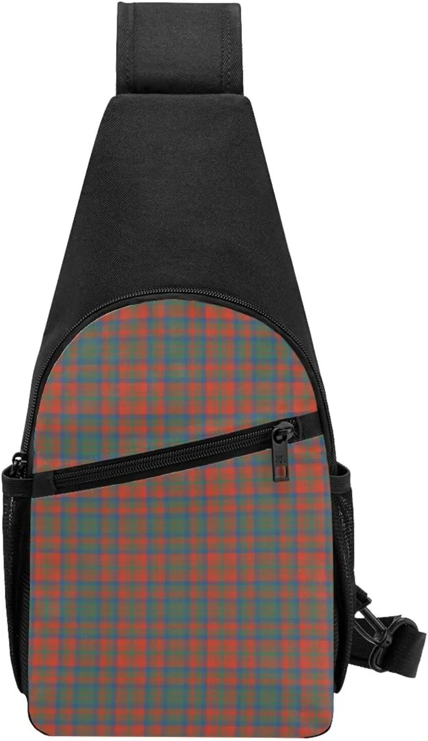 Crossbody Sling Backpack Matheson Ancient Tartan Shoulder Chest Bag Daypack for Traveling Sport