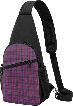 Crossbody Sling Backpack Montgomery Modern Tartan Shoulder Chest Bag Daypack for Traveling Sport