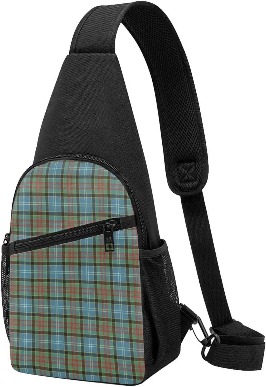 Crossbody Sling Backpack Paisley District Tartan Shoulder Chest Bag Daypack for Traveling Sport
